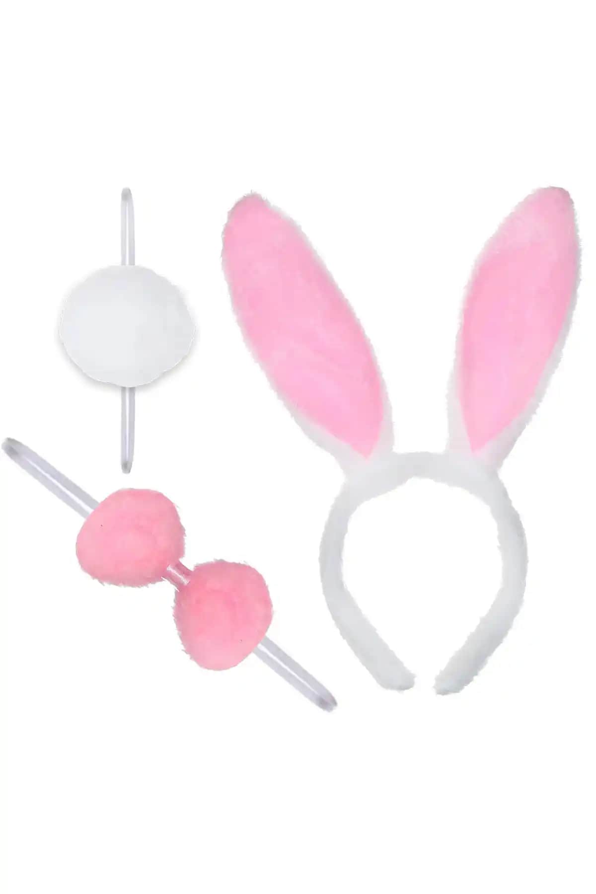 Partimarka Tavşan Tacı Seti Çocuklar İçin Eğlenceli ve Sevimli Kostüm Aksesuarları